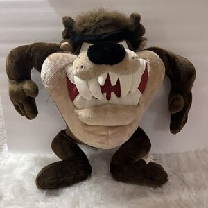 Vintage 1998 Tazmanian Devil Large Taz Plush Big Stuffed Animal Ace Novelty